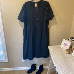 3X Plus Size Black Dress